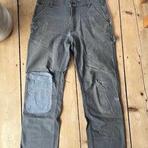 Carhartt Gray Relaxed Fit Distressed Work Pants